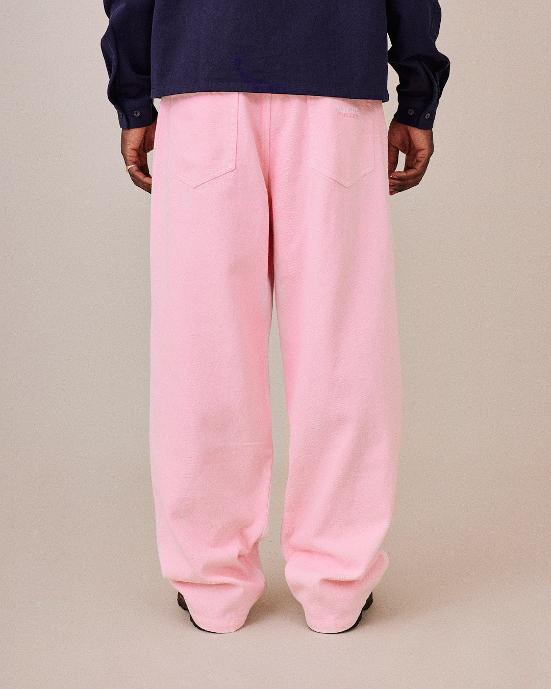 Baggy Canvas Pants - Pink
