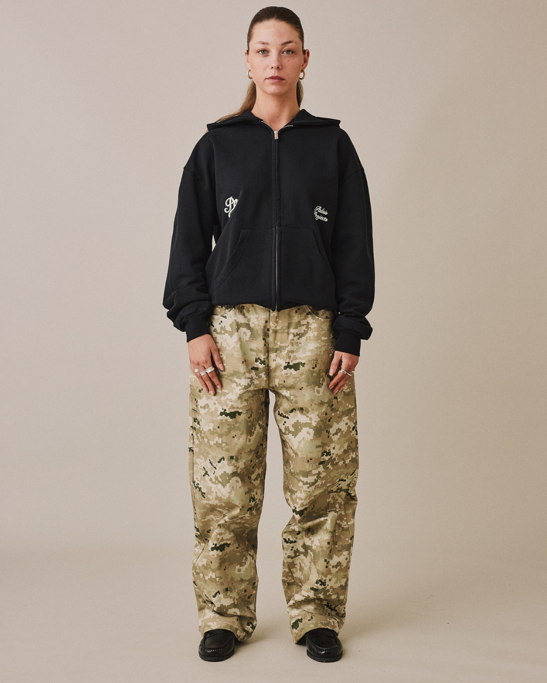 Baggy Canvas Pants - Camo