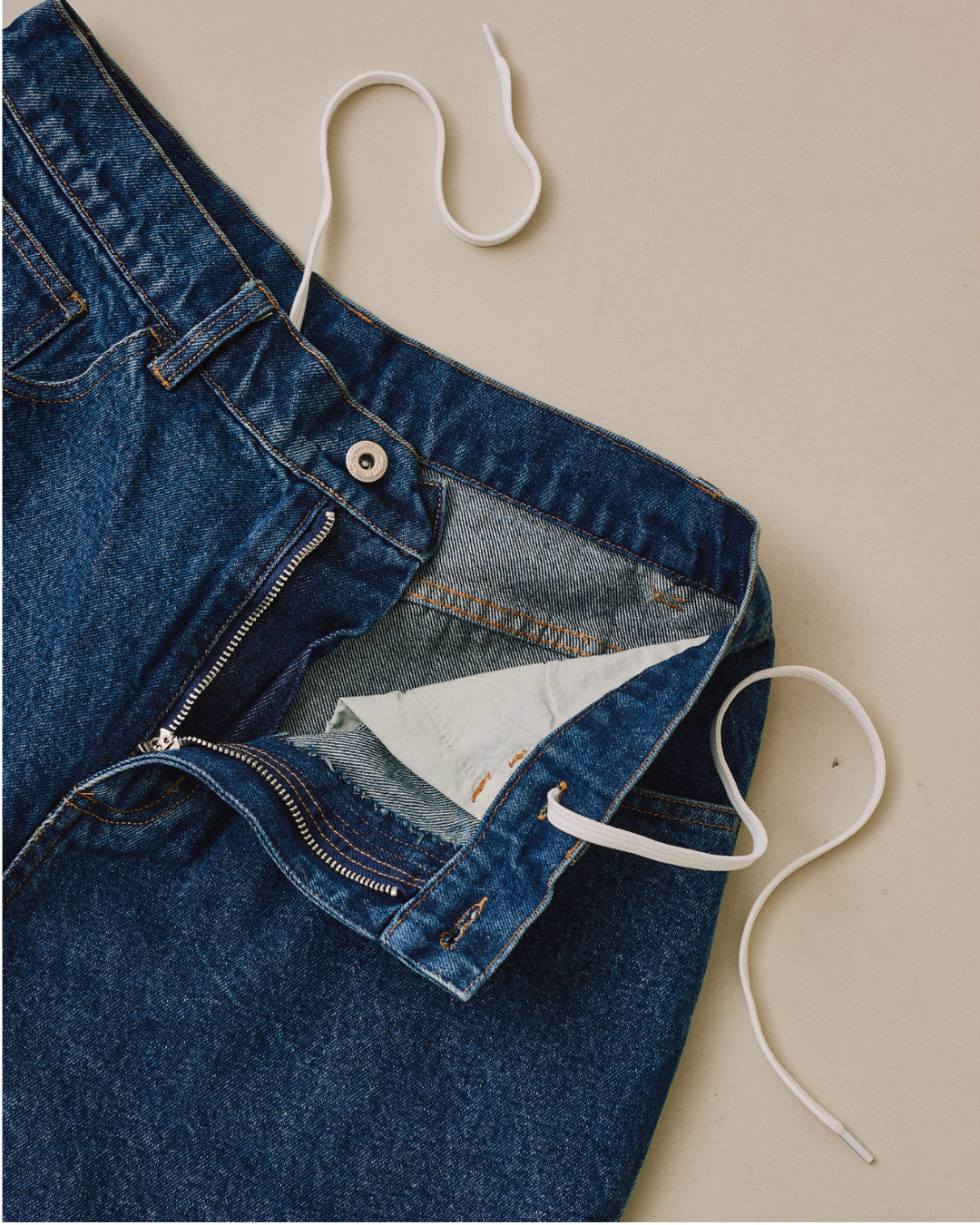 Baggy Denim Jorts - Mid Blue
