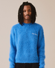 Knit O-Neck Sweater - Blue