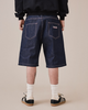 Baggy Selvedge Jorts - Pink stitch