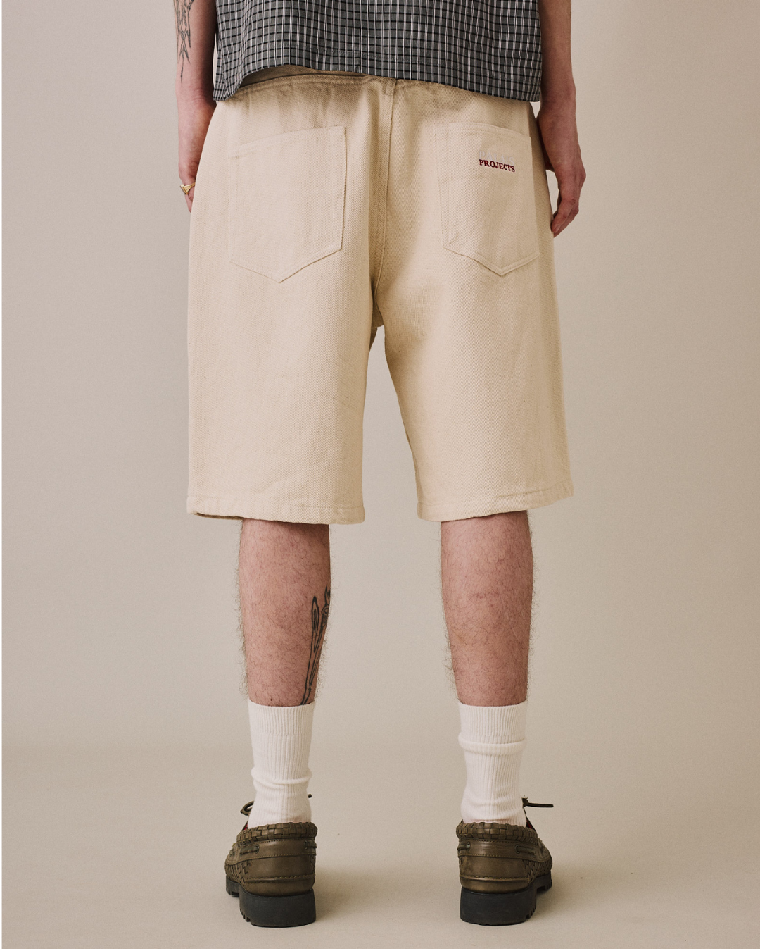 Baggy Canvas Jorts - Beige