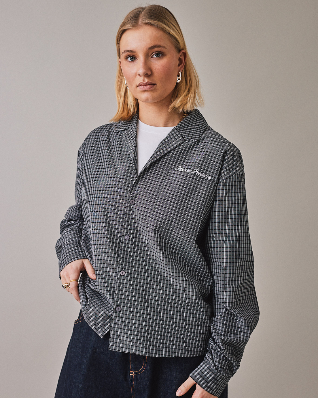 LS Checkered Shirt - Black