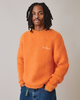 Knit O-Neck Sweater - Orange