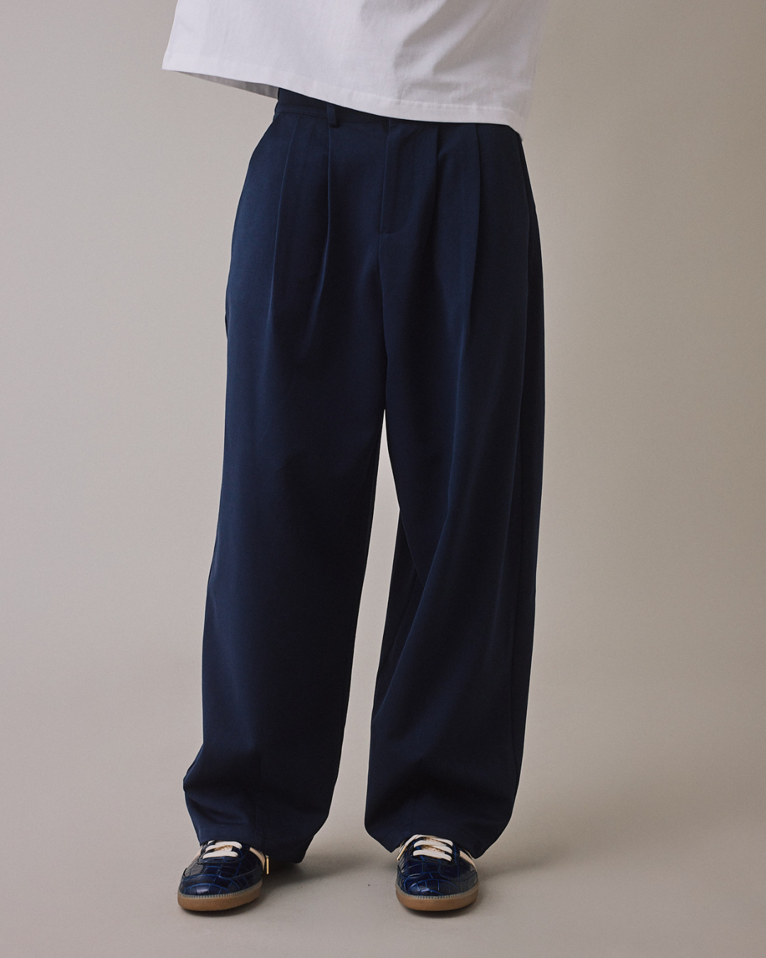 Relaxed Suit Pants - Navy