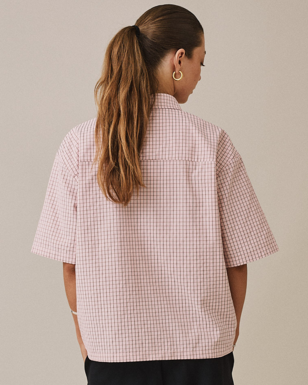 SS Checkered Shirt - Pink