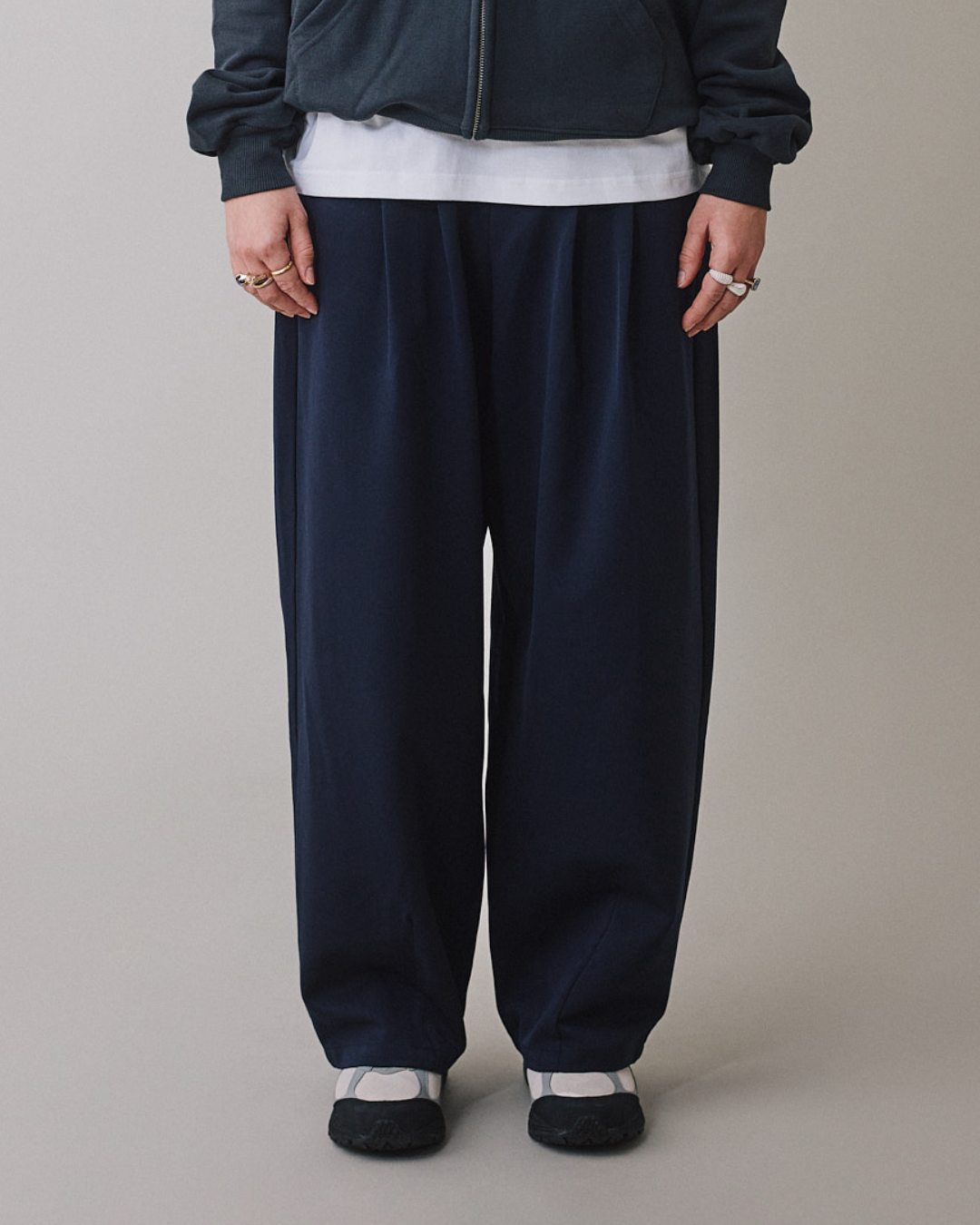 Relaxed Suit Pants - Navy