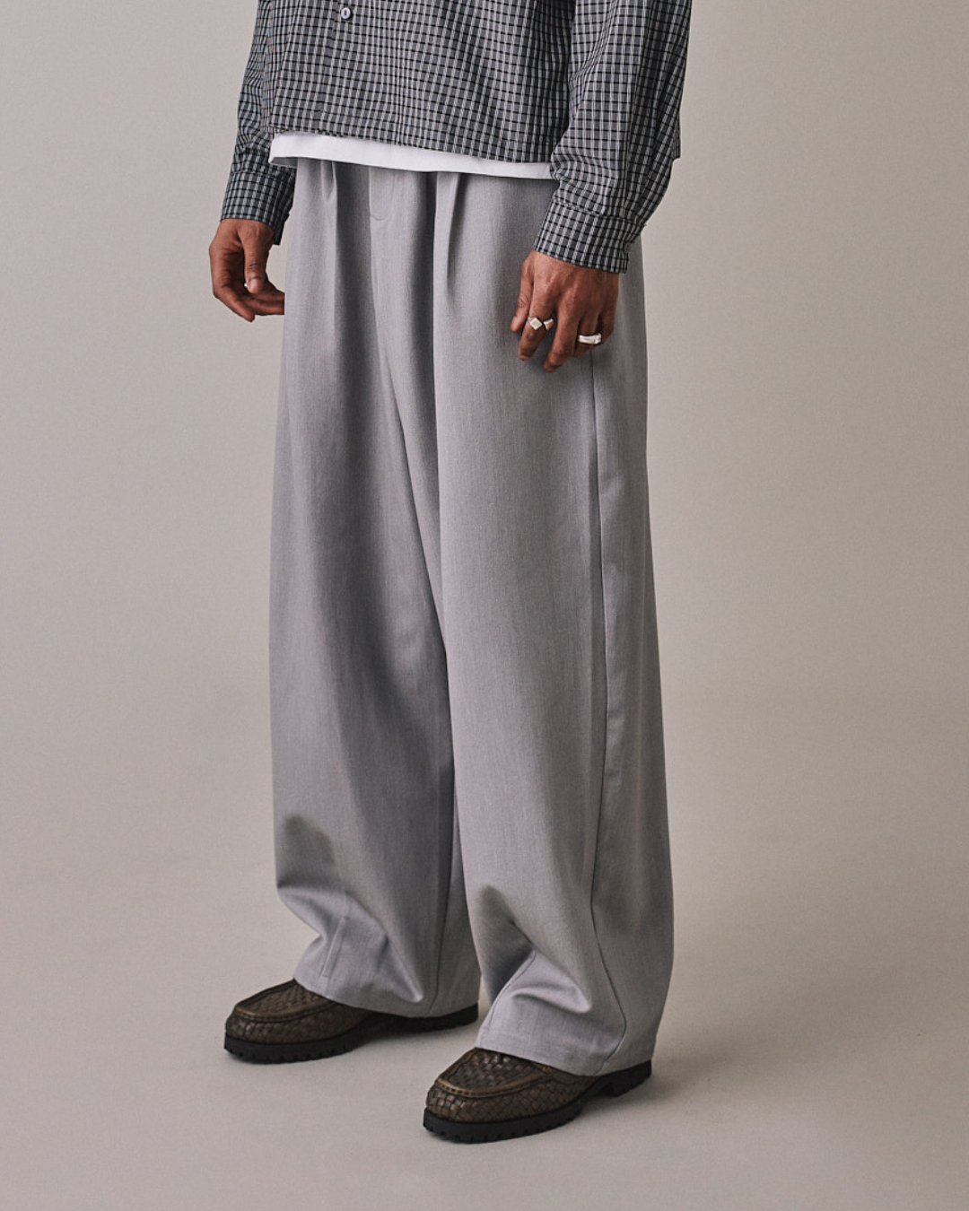 Relaxed Suit Pants - Grey