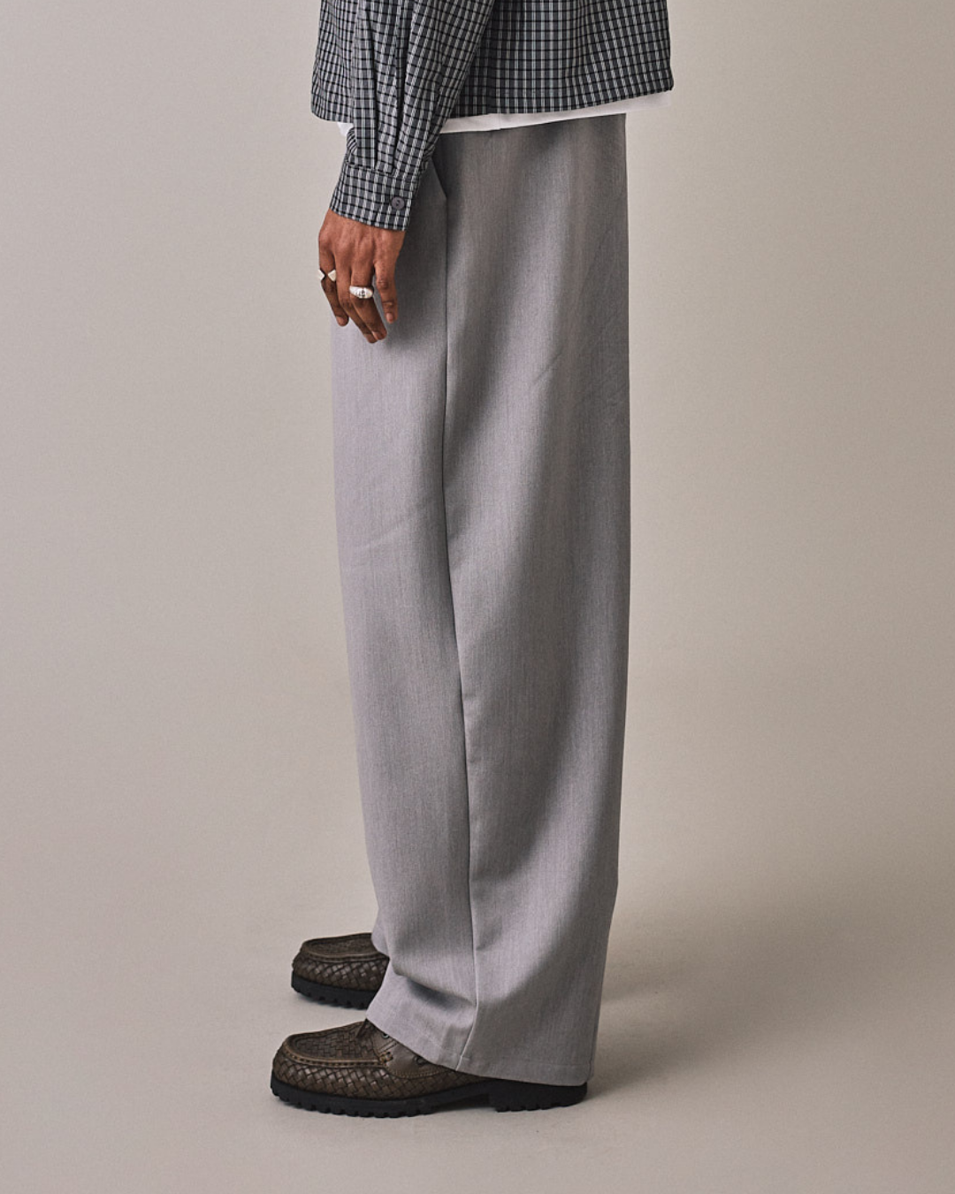 Relaxed Suit Pants - Grey