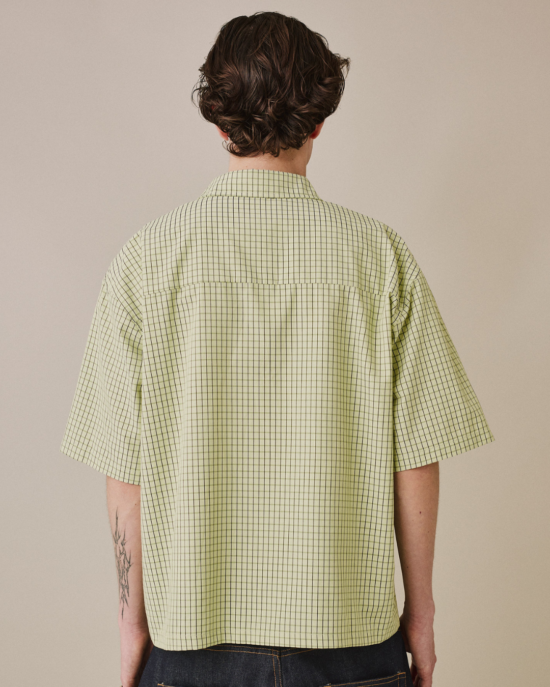 SS Checkered Shirt - Bright Green