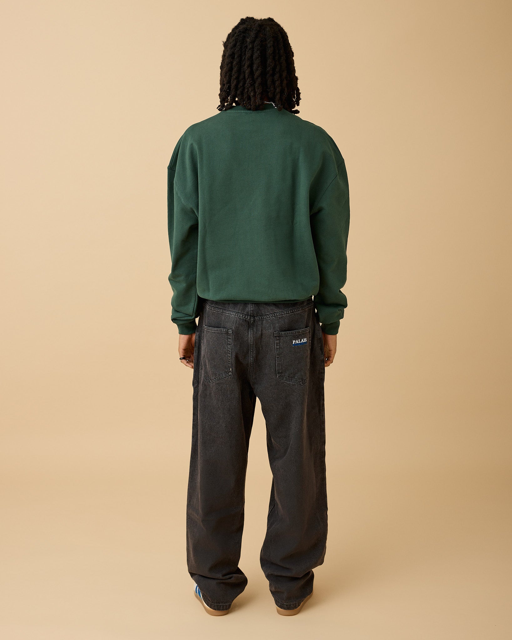 Essential Box Fit Heavy Crewneck - Green