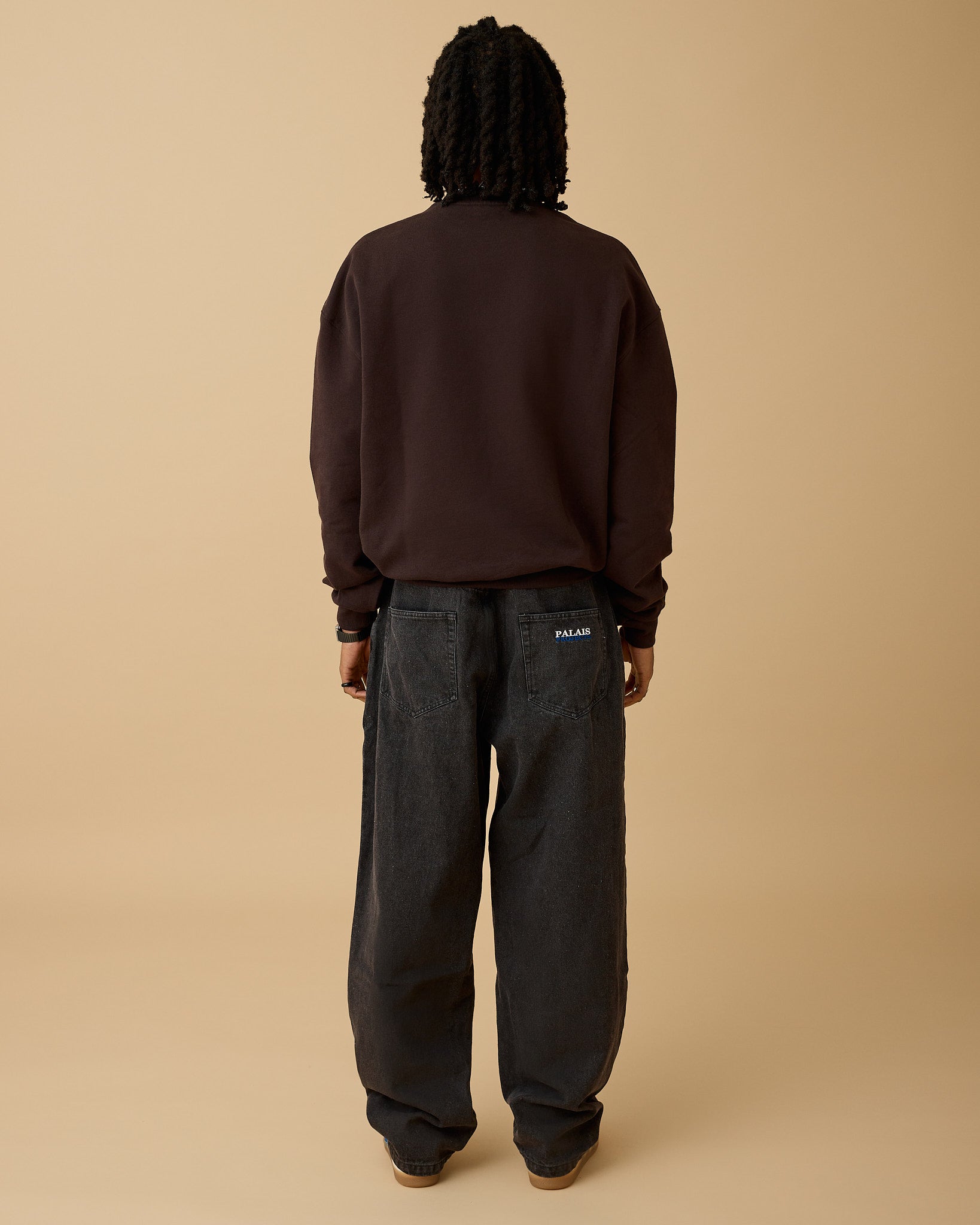 Essential Box Fit Heavy Crewneck - Mocha Brown