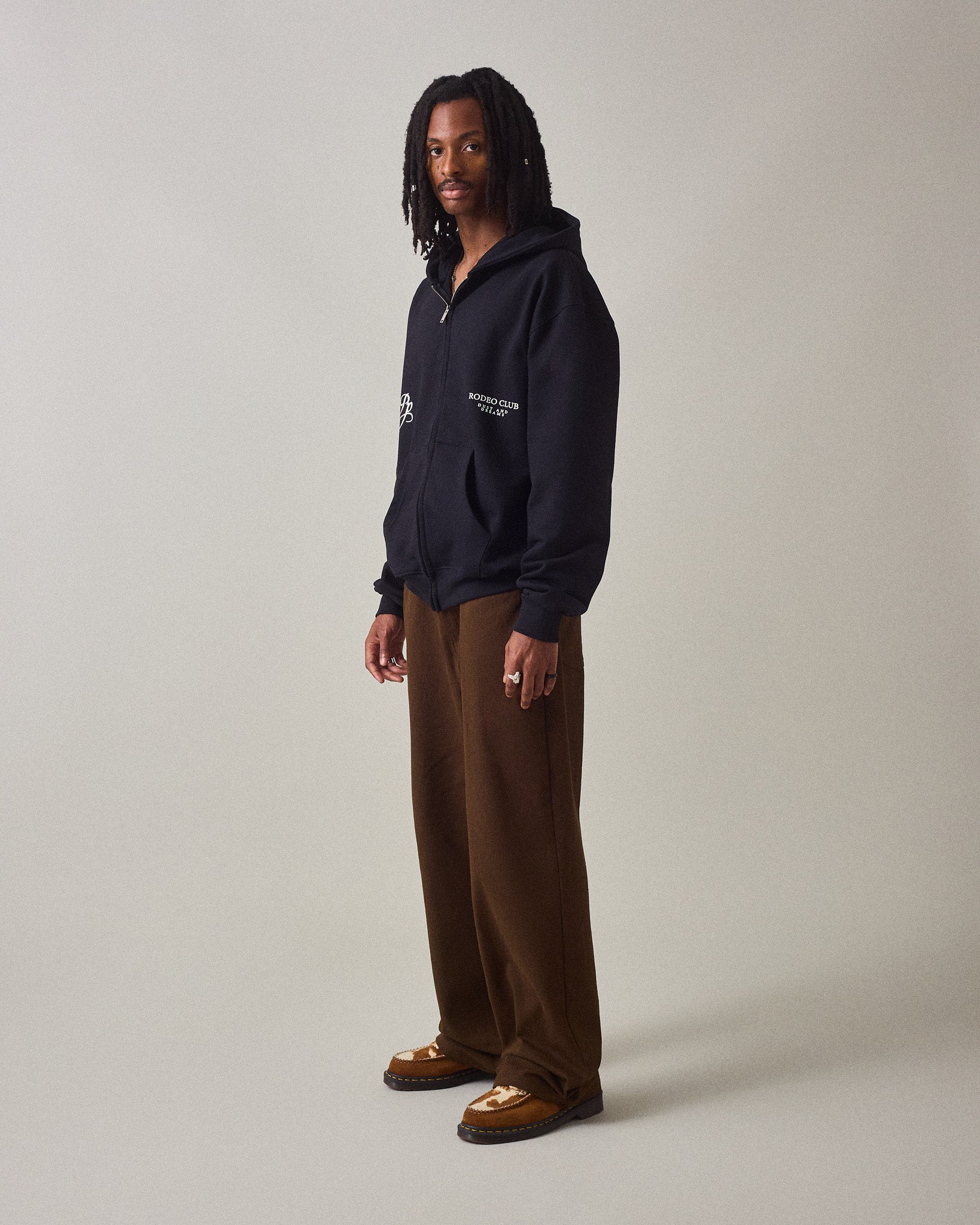 Baggy Canvas Pants - Brown