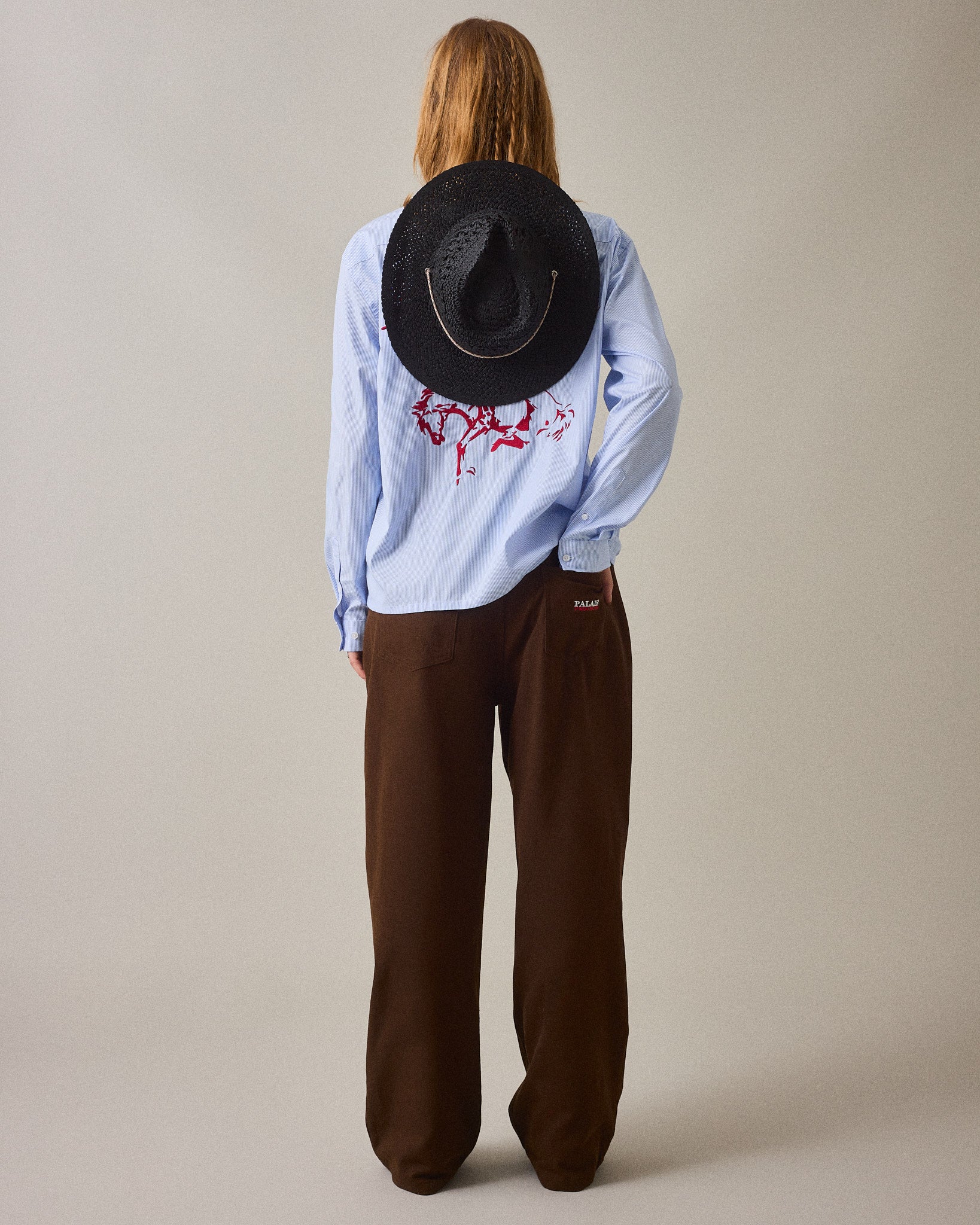 Baggy Canvas Pants - Brown