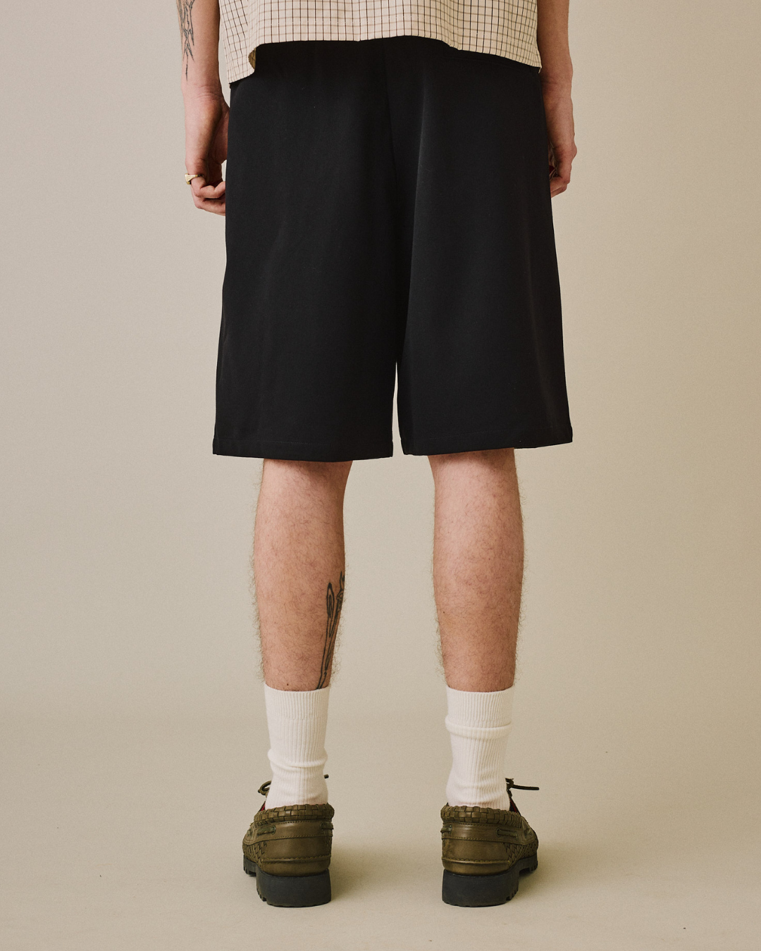 Relaxed Suit Shorts - Black