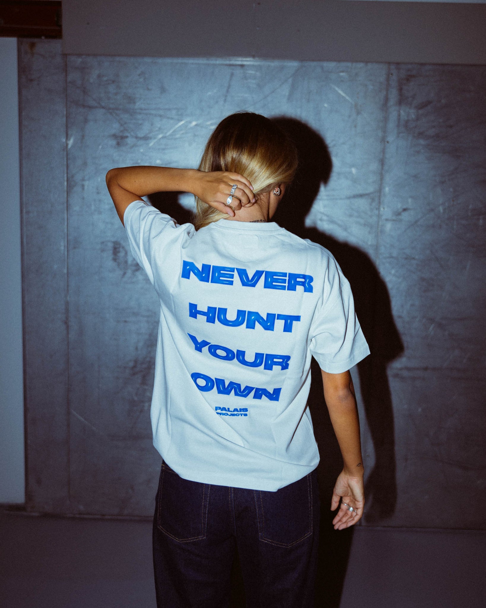 NEVER HUNT YOUR OWN TEE - WHITE