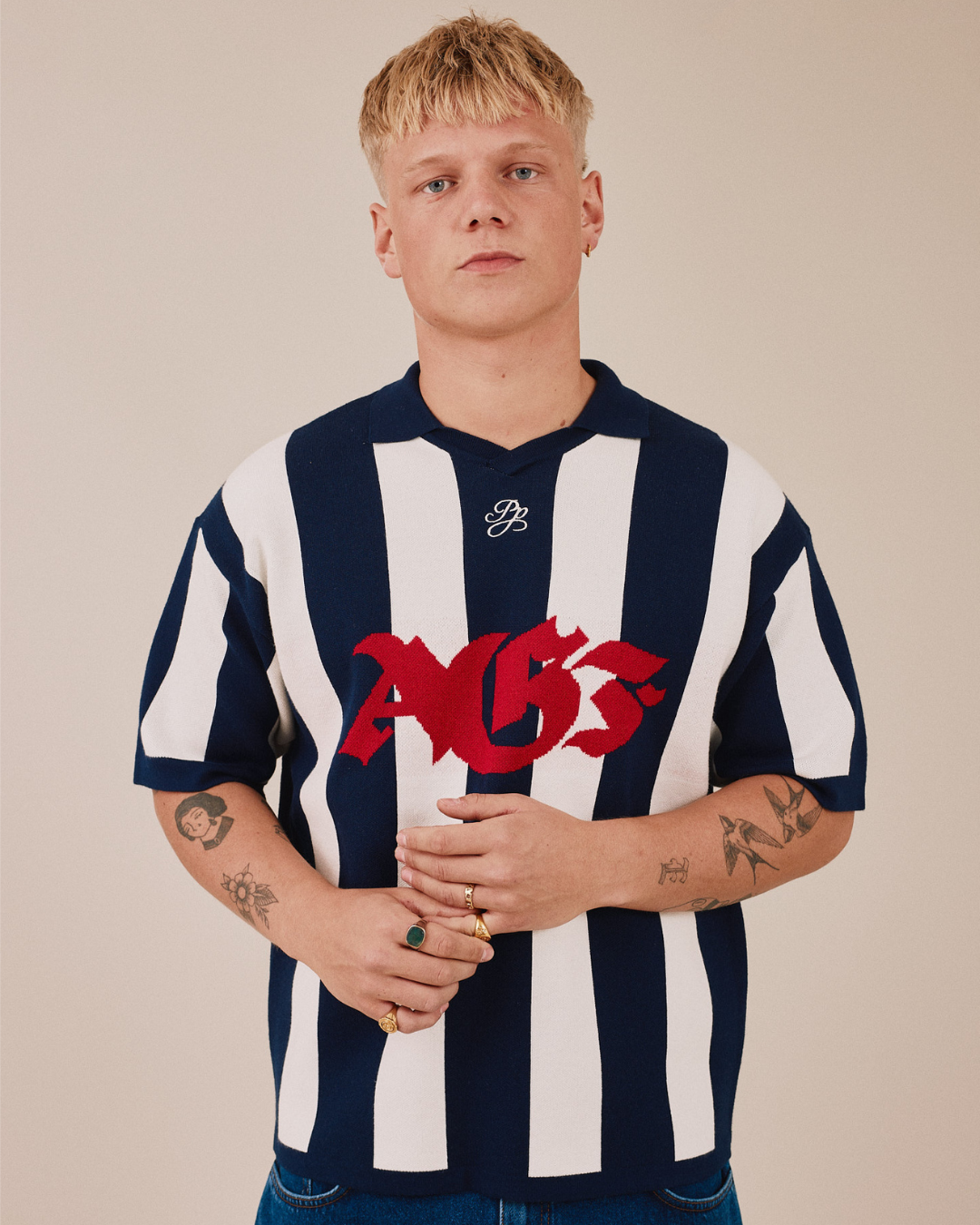 AGF x PALAIS SS Heavy Knitted Logo Polo