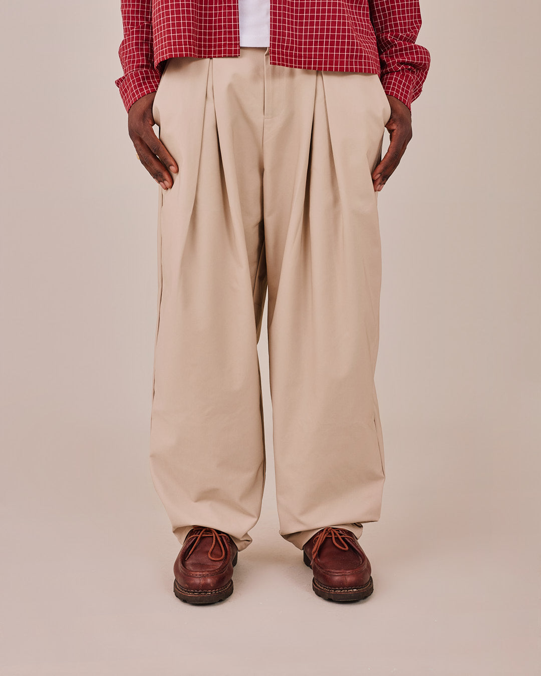 Baggy Twill Pants - Beige