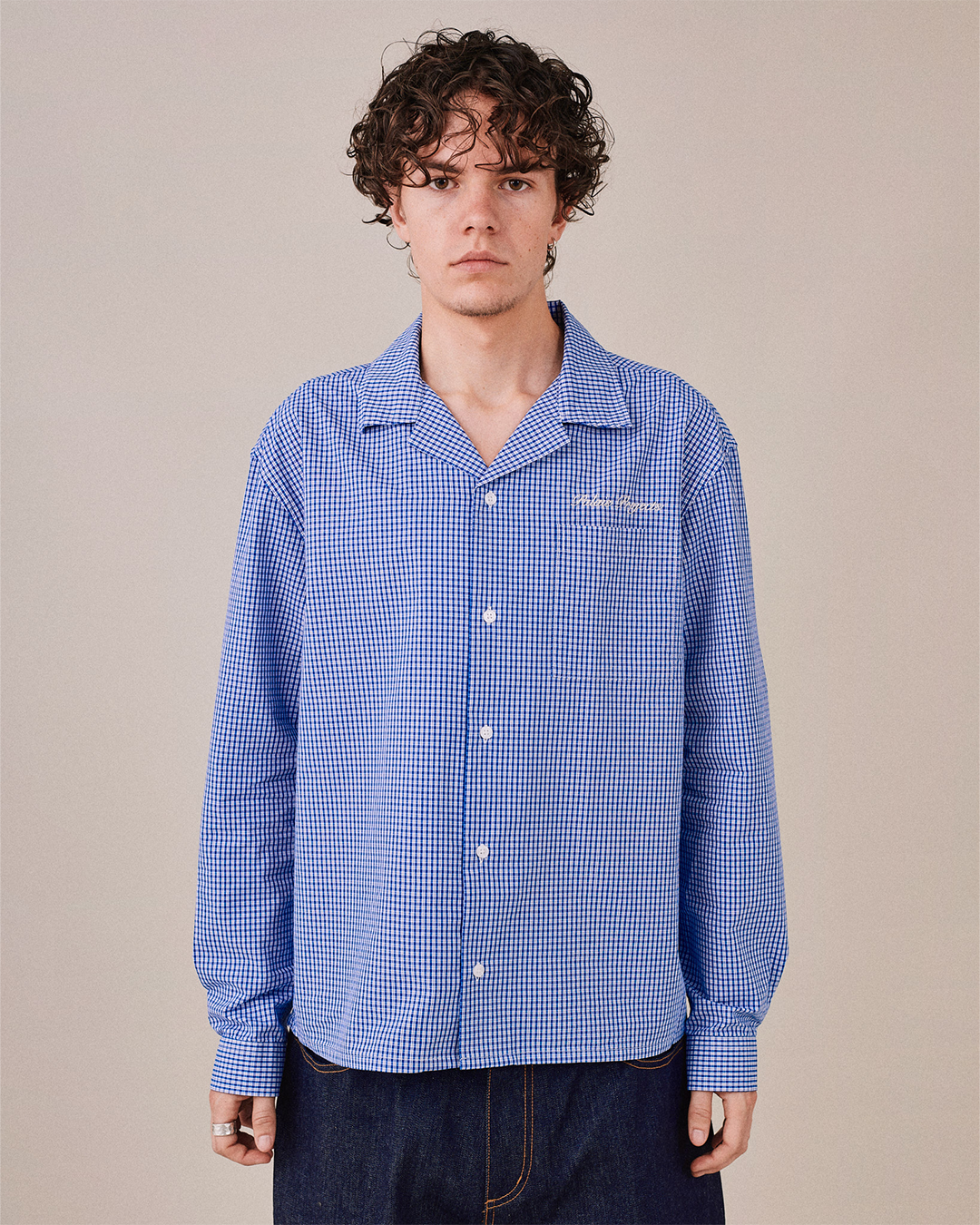 LS Checkered Essential Shirt - Blue