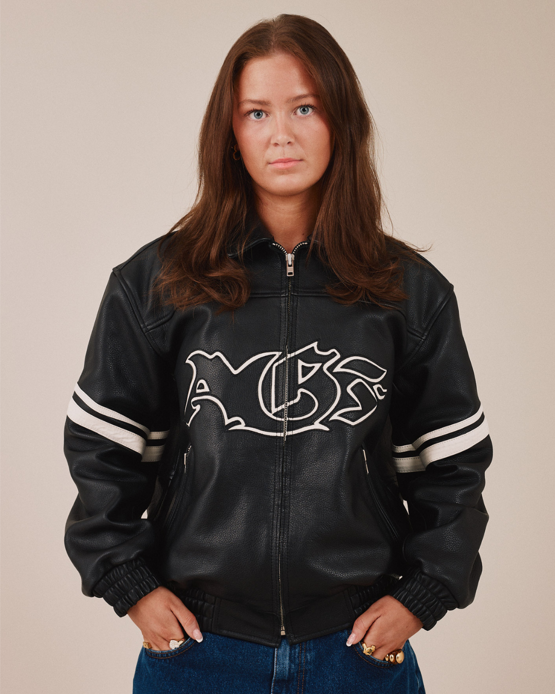 AGF x PALAIS Oversized Leather Jacket