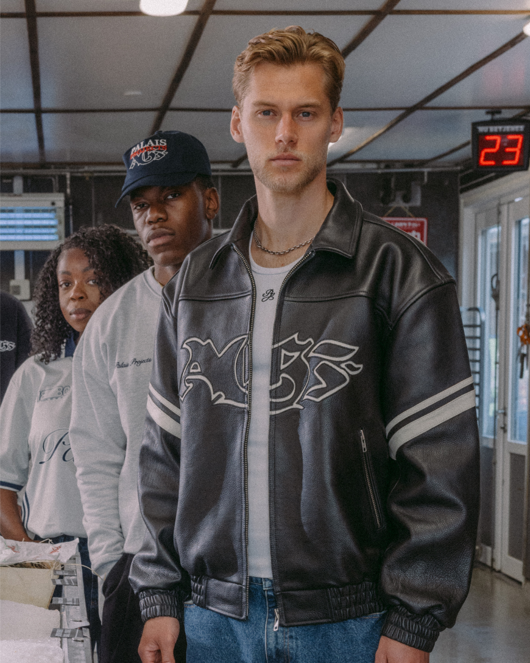 AGF x PALAIS Oversized Leather Jacket