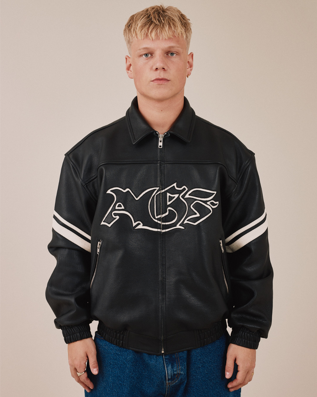 AGF x PALAIS Oversized Leather Jacket