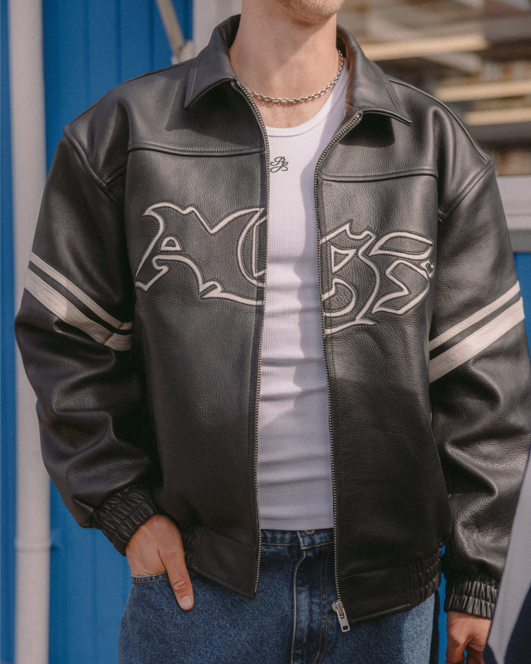 AGF x PALAIS Oversized Leather Jacket