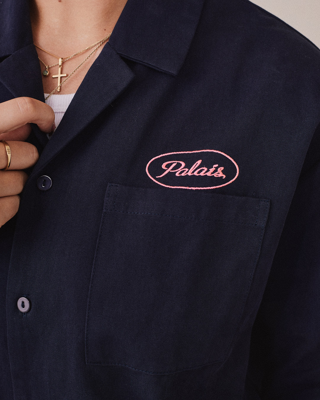 LS Canvas Mechanical Shirt - Navy