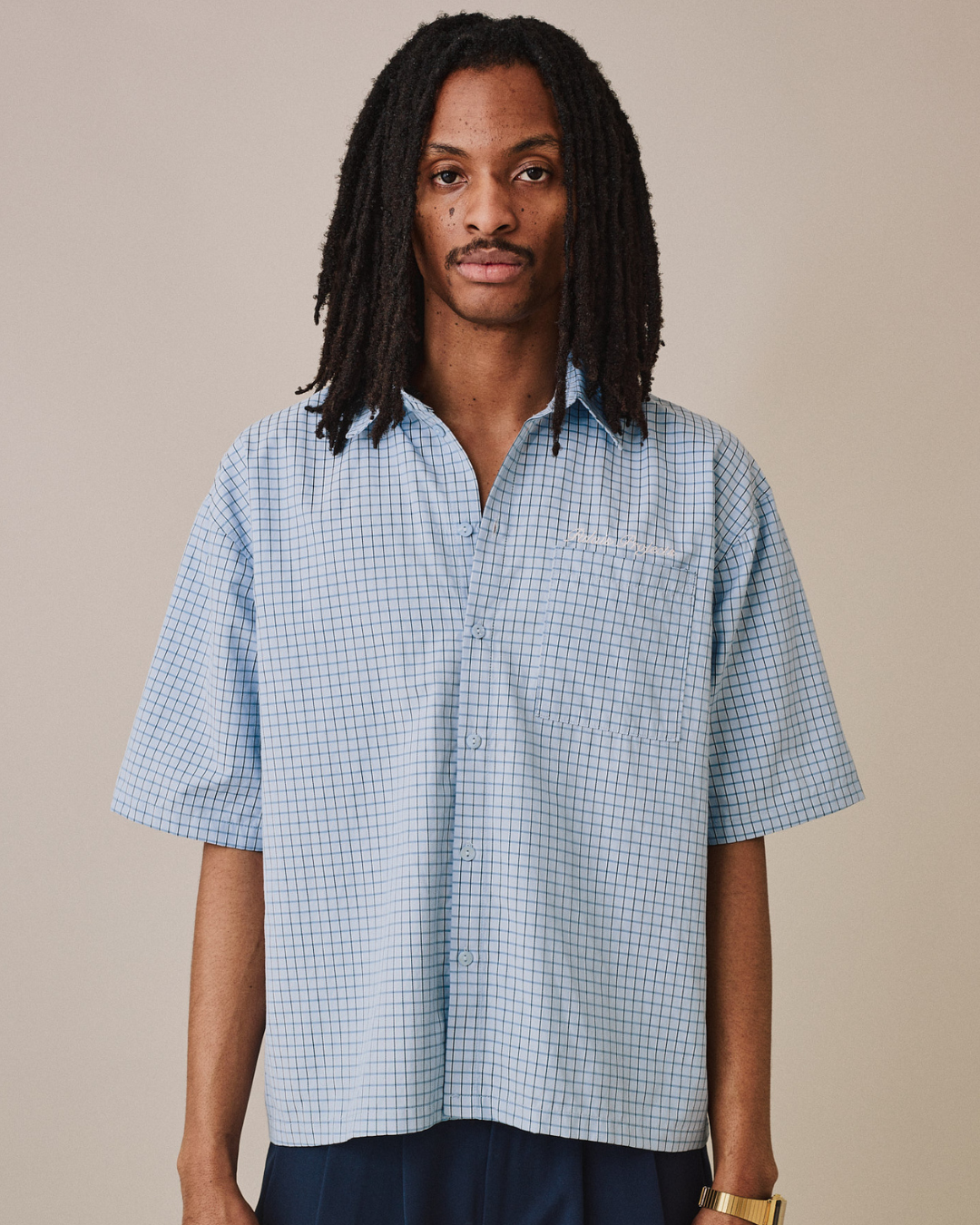 SS Checkered Shirt - Blue