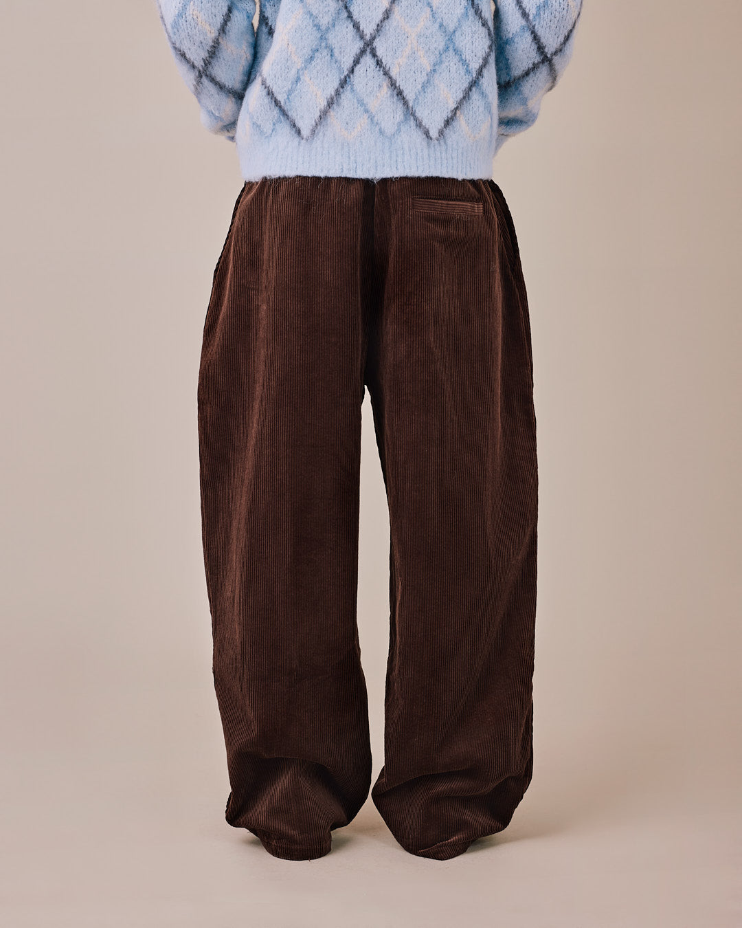 Baggy Corduroy Pants - Brown