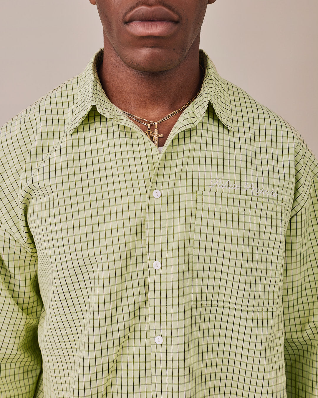LS Checkered Shirt - Bright Green