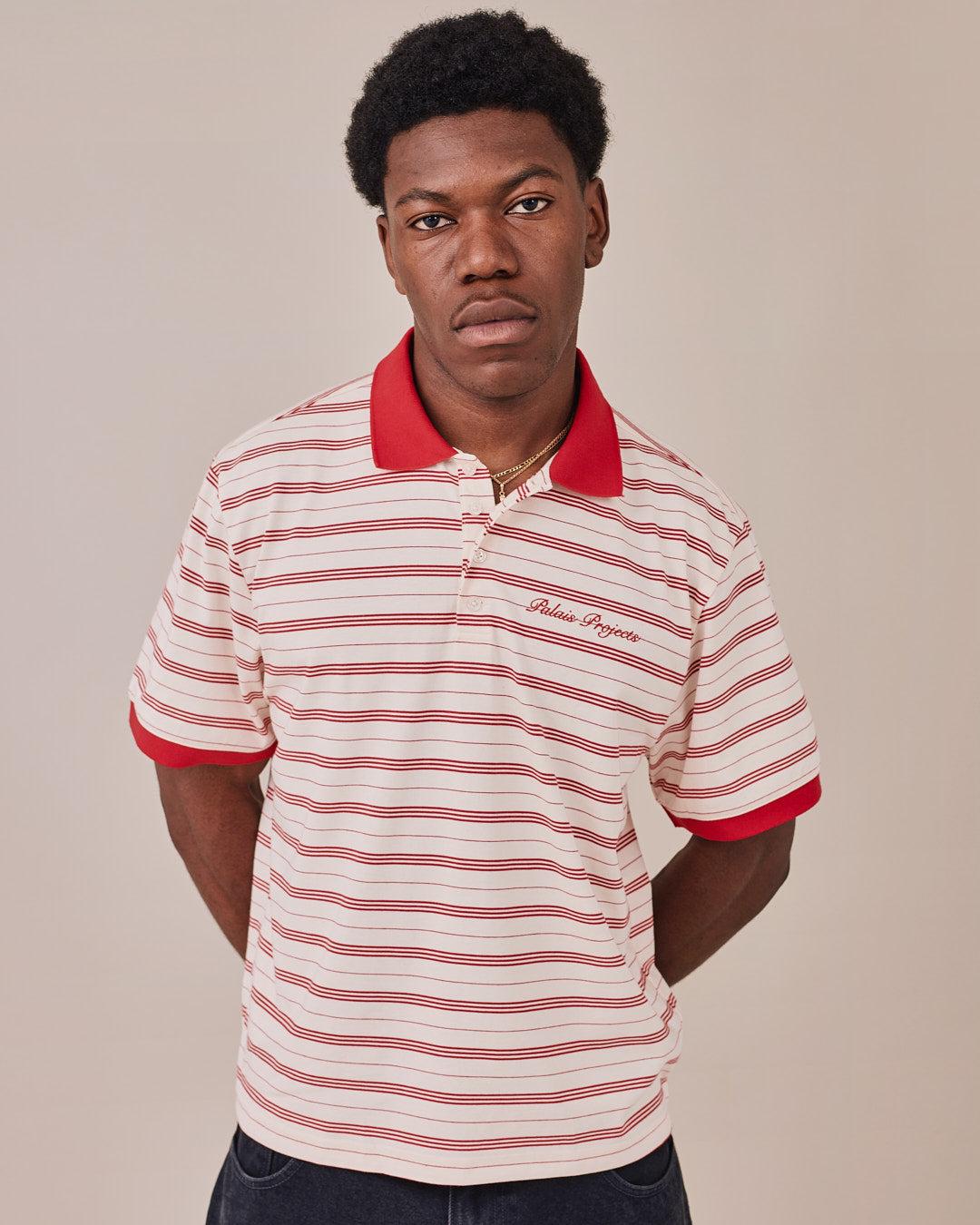 SS Polo Shirt - Red Stripe