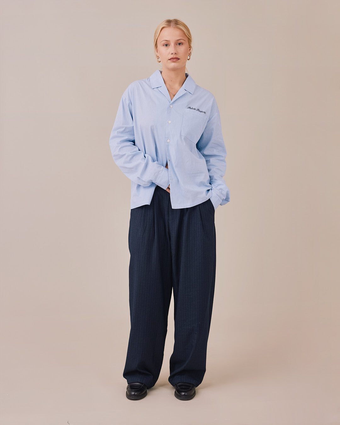 LS Striped Racing Shirt - Blue