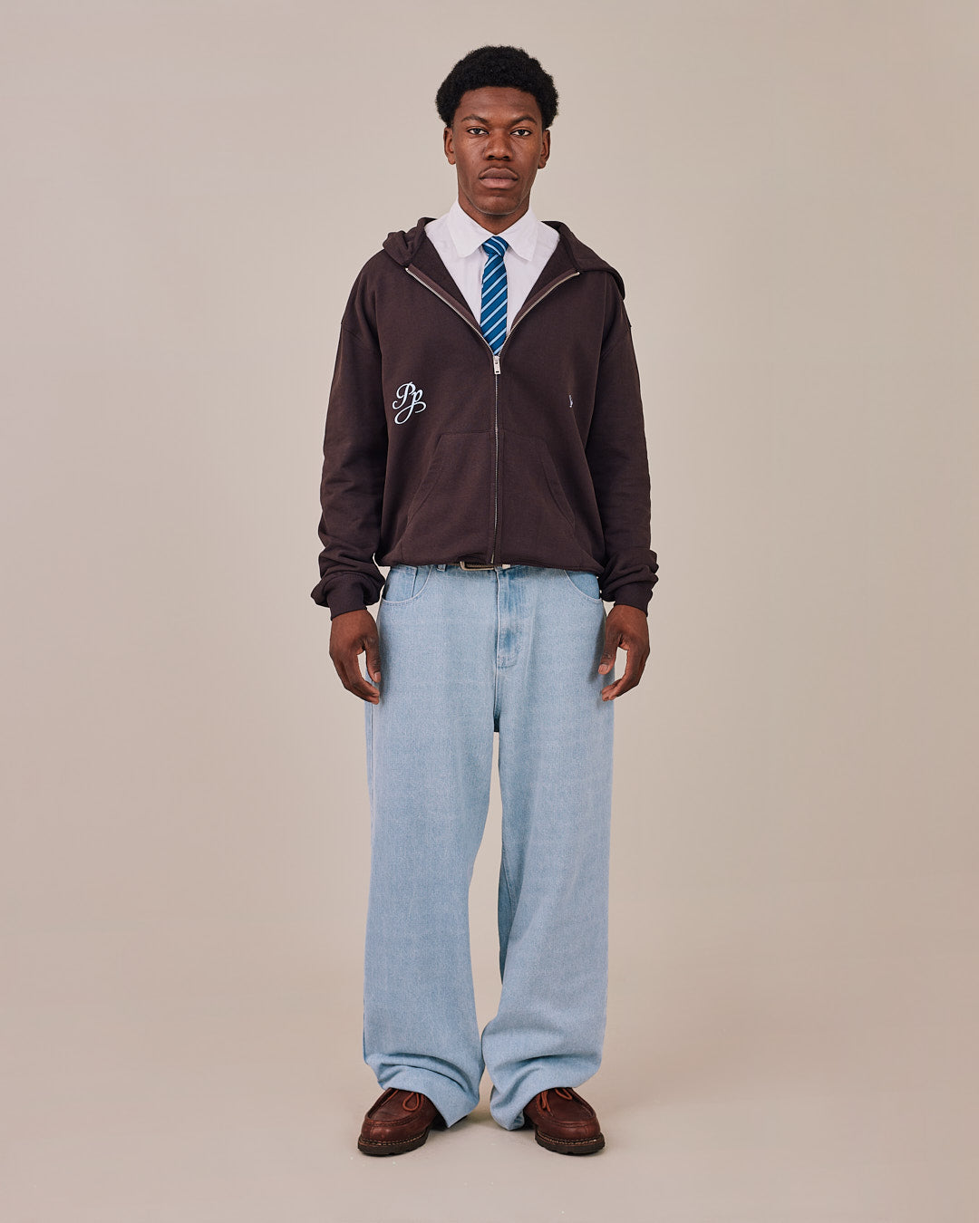 Box Fit Heavy World Tour Zip Hoodie - Mocha – Palais Projects