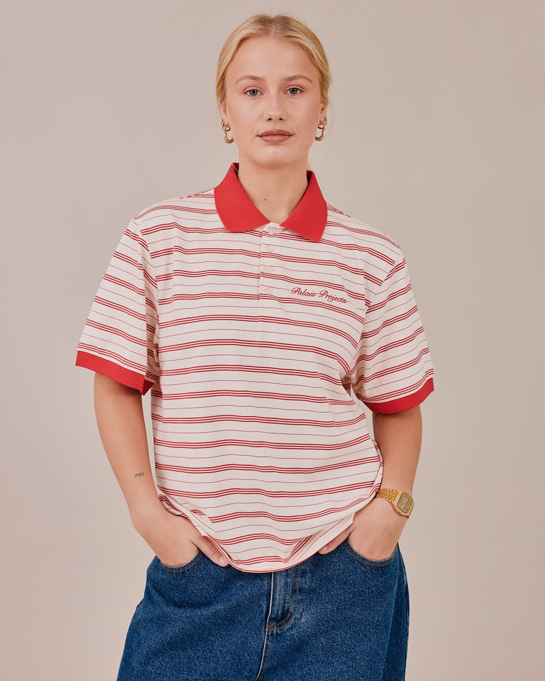 SS Polo Shirt - Red Stripe