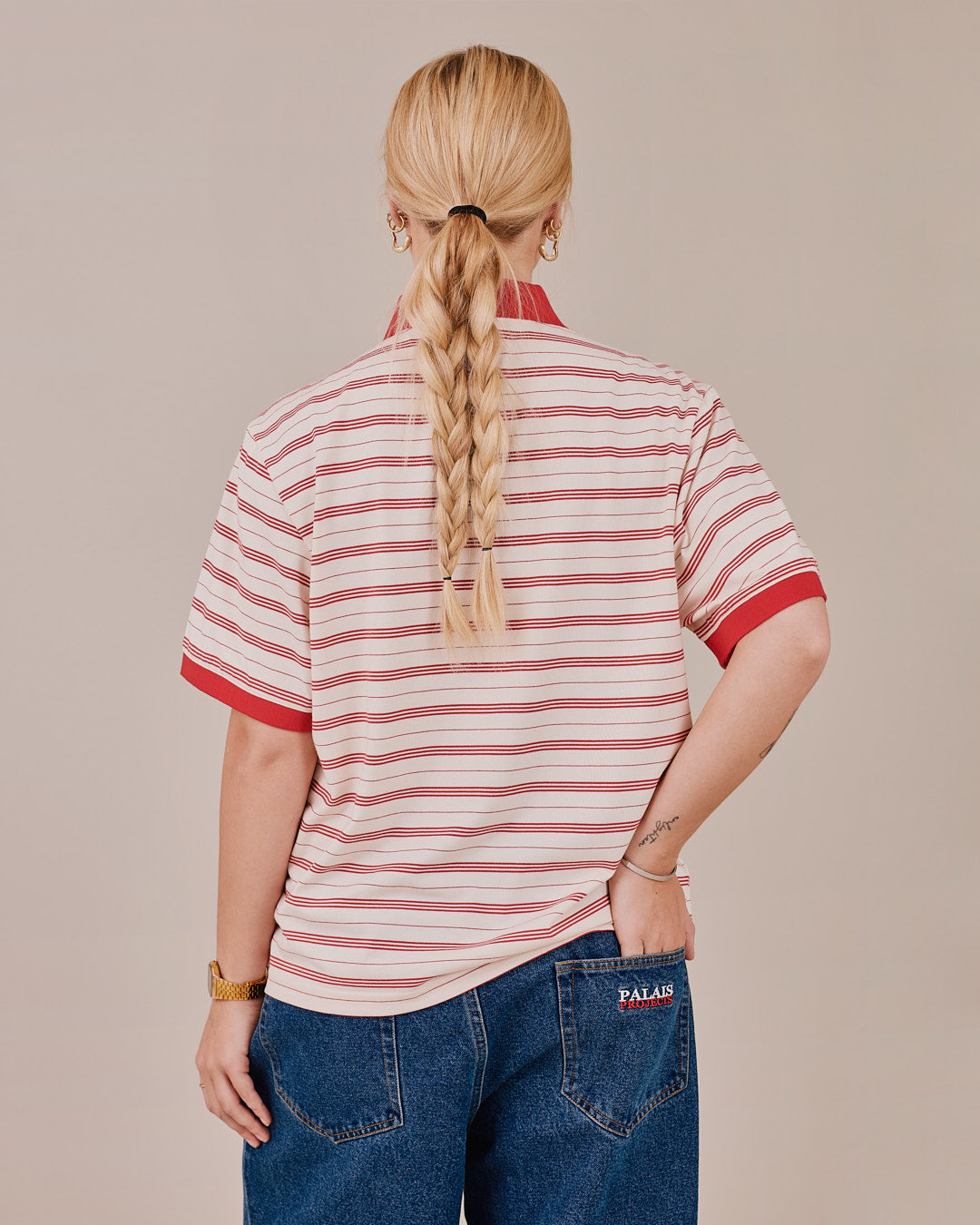SS Polo Shirt - Red Stripe