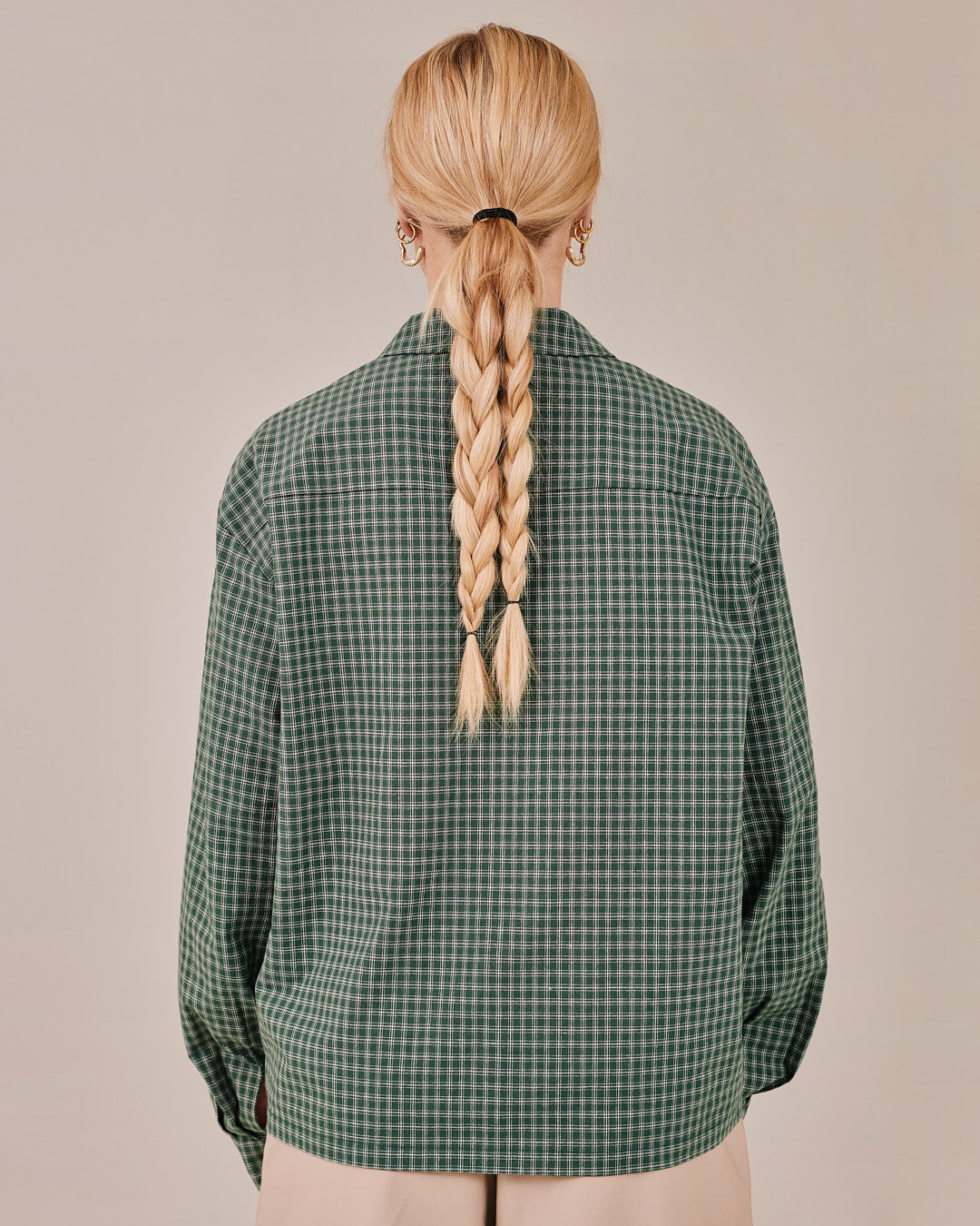 LS Checkered Shirt - Dark Green