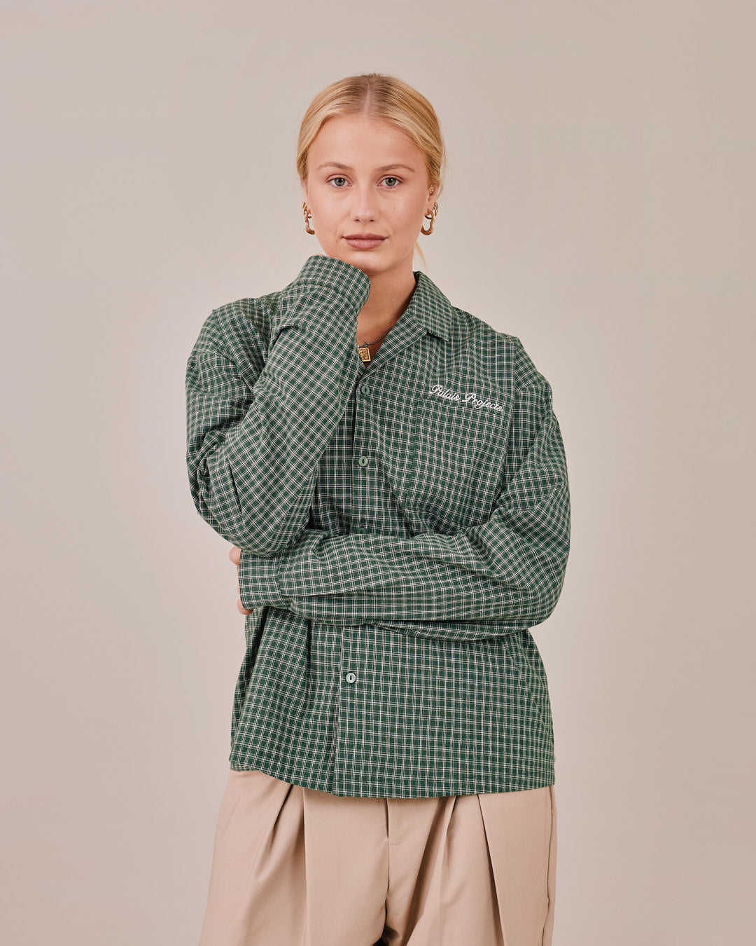 LS Checkered Shirt - Dark Green