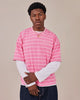 Boxy SS Tee - Pink Stripe
