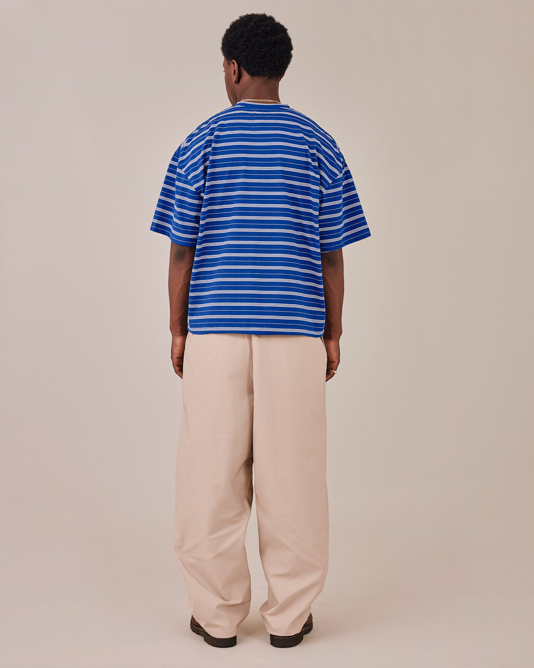 Boxy SS Tee - Blue Stripe