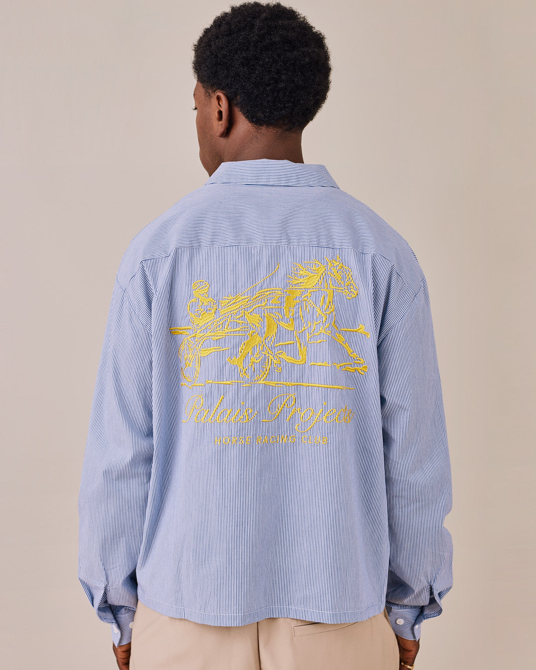 LS Striped Racing Shirt - Navy