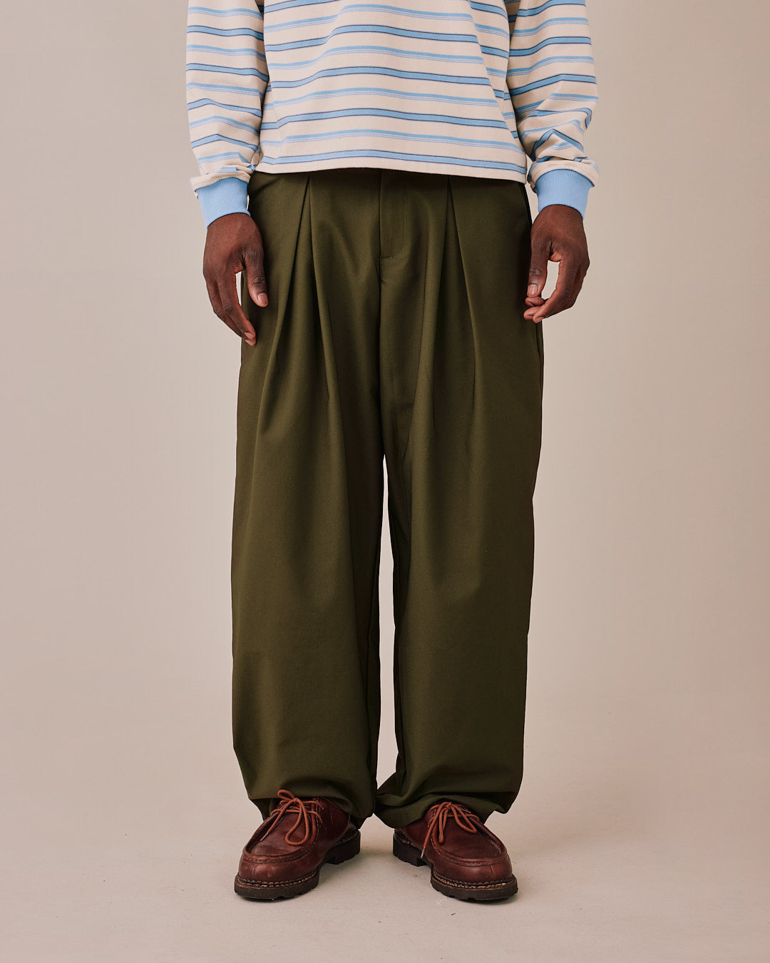 Baggy Twill Pants - Green