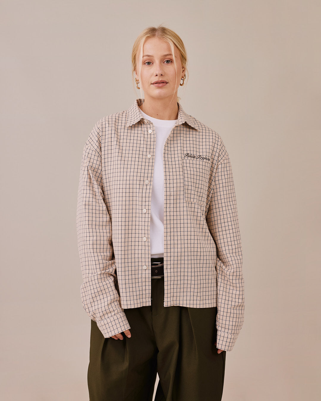 LS Checkered Shirt - Brown