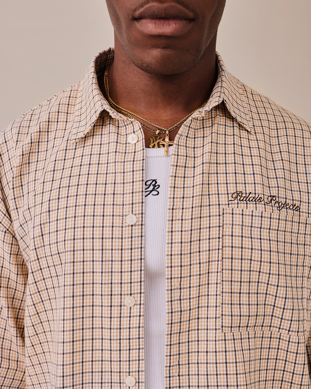 LS Checkered Shirt - Brown