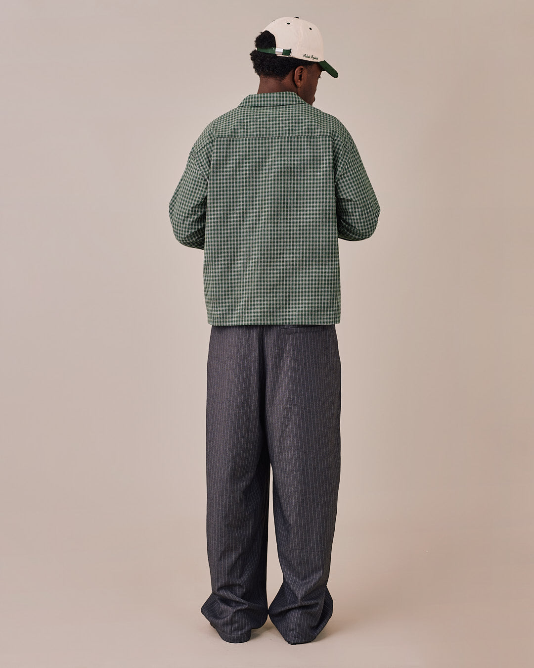 Relaxed Suit Pants - Grey Stripe