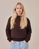 Fisherman O Neck Knit - Dark Brown