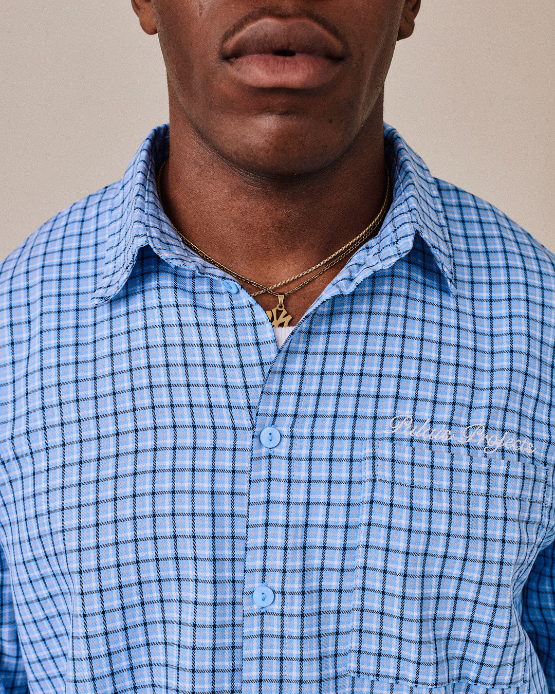 LS Checkered Shirt - Blue