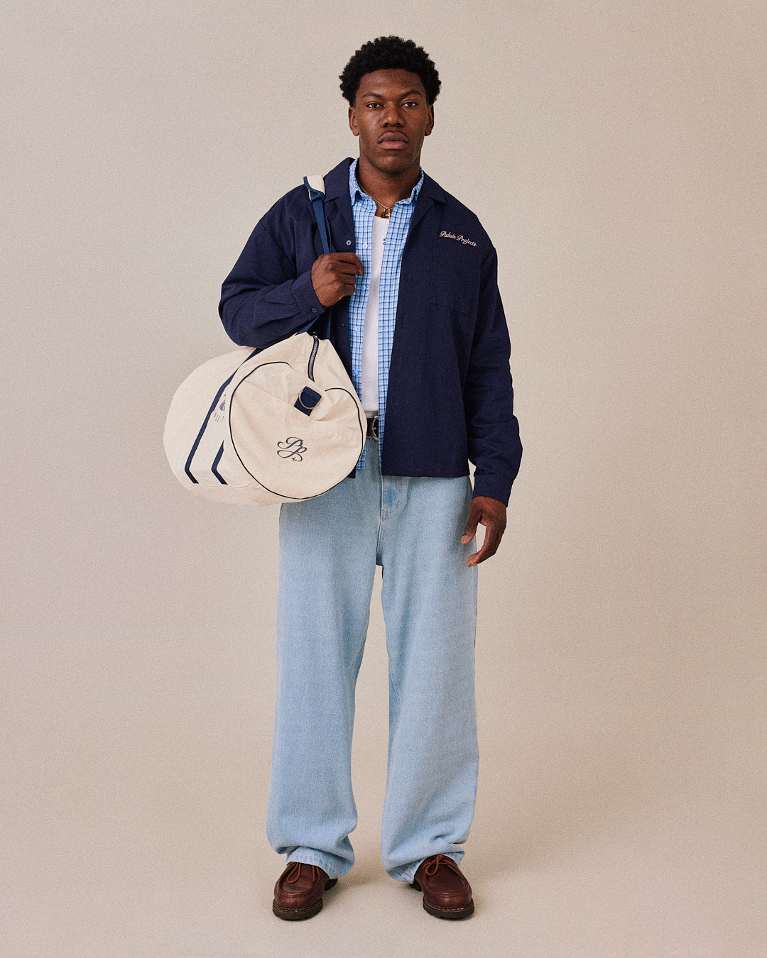 LS Canvas Travel Shirt - Navy