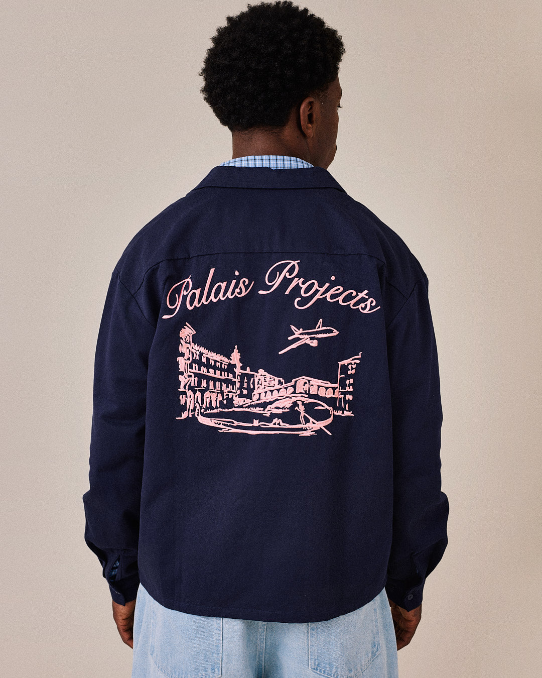 LS Canvas Travel Shirt - Navy