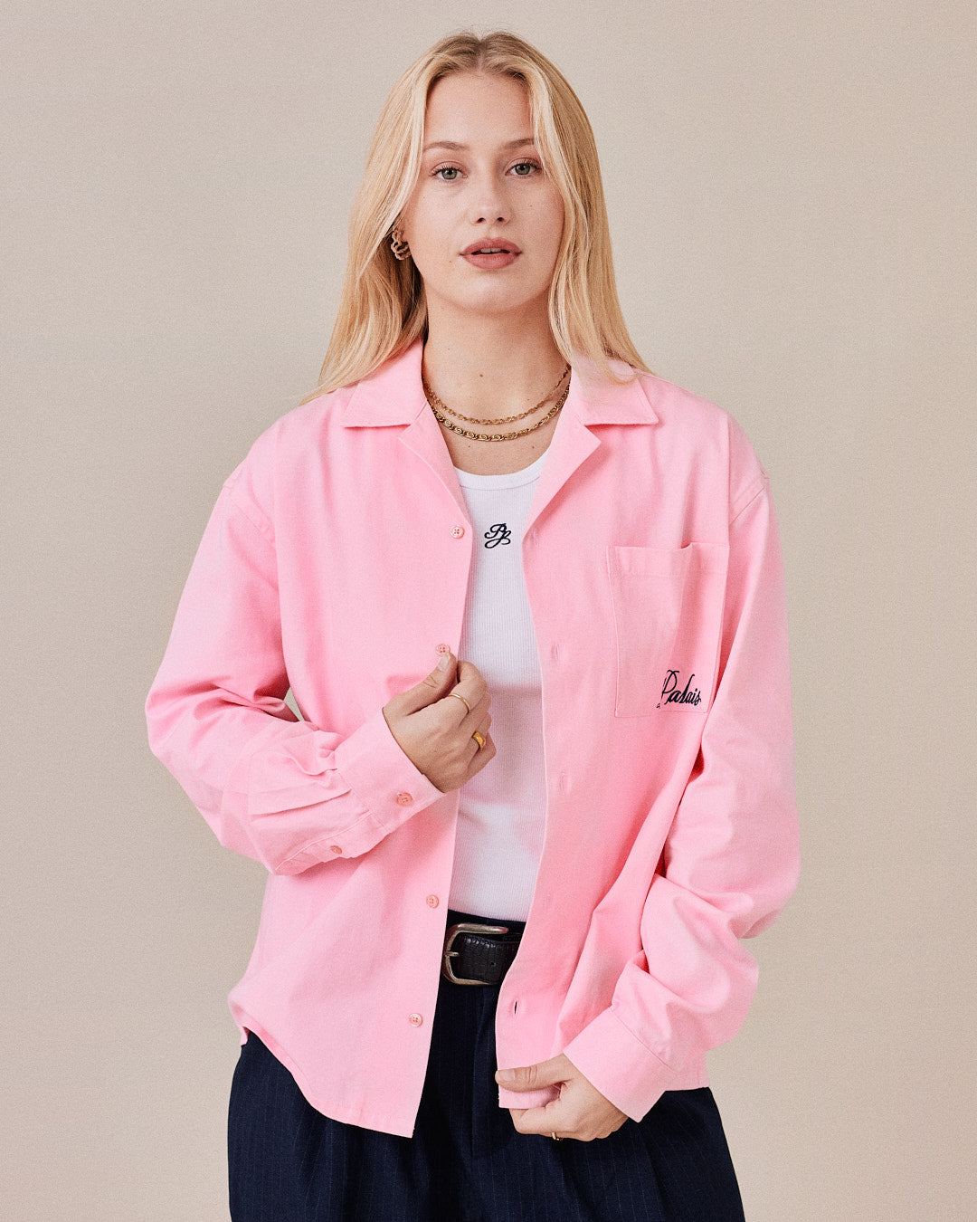 LS Canvas Flights Shirt - Pink
